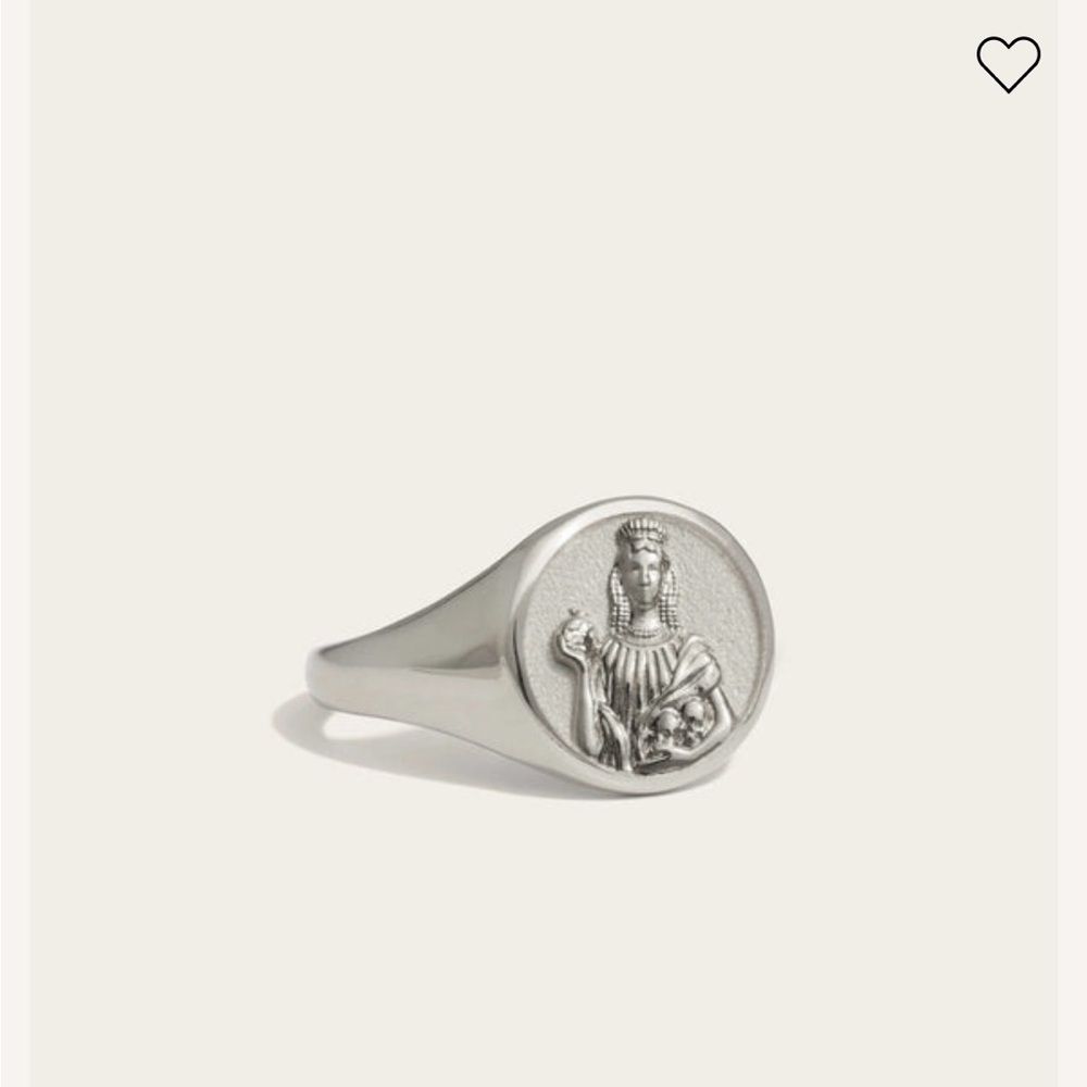 Awe Inspired Persephone signet ring in sterling silver